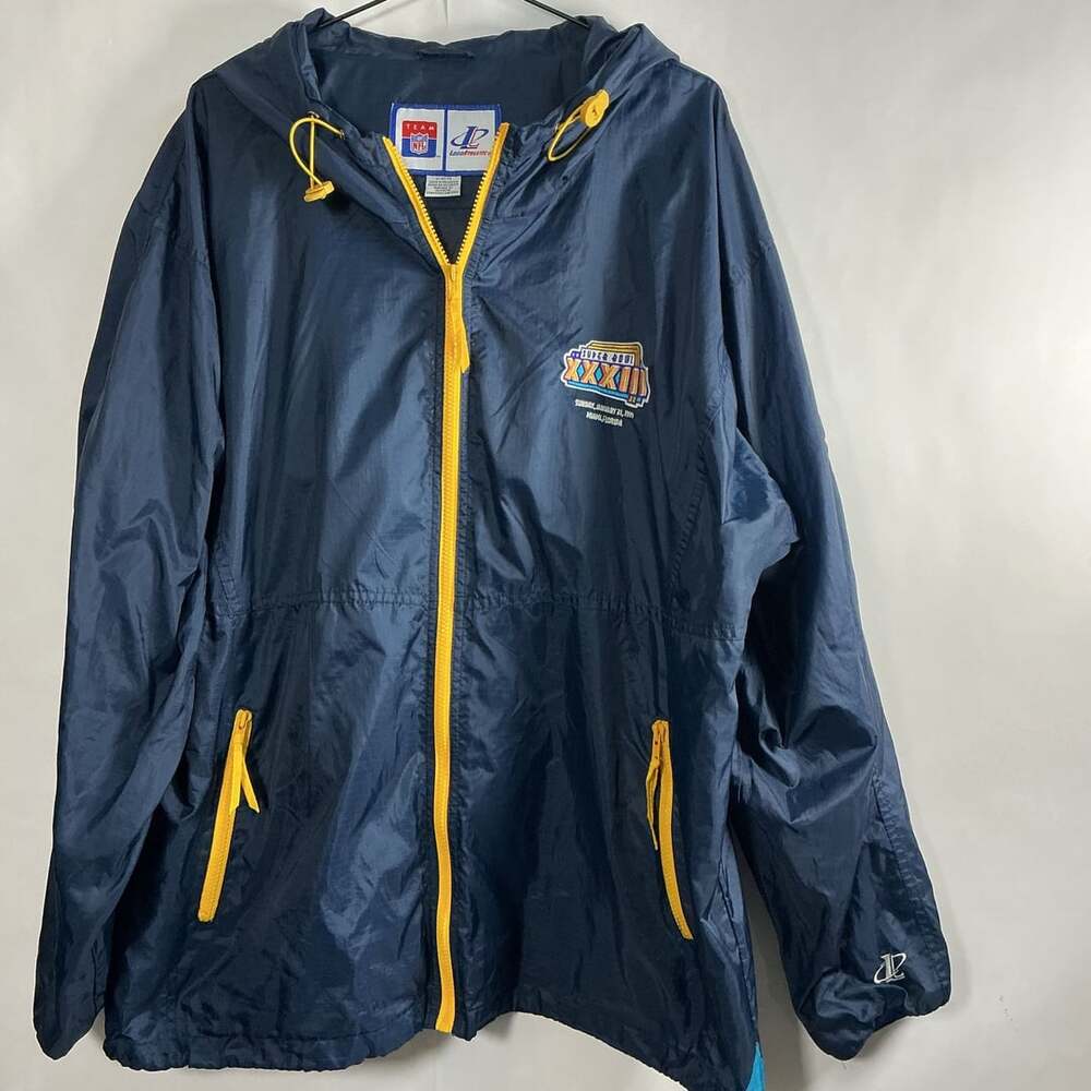 Logo Athletic Super Bowl XXXIII Jacket Size XL Vintage 1999 Blue